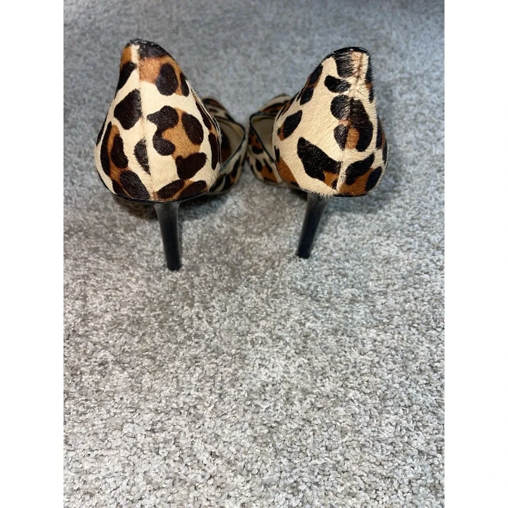 BCBGeneration Paris Leopard Print Cow Hair‎ Pumps Heels Womens 8.5